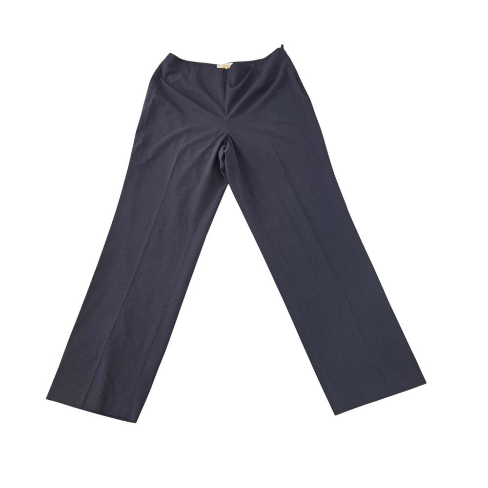 Vintage Y2K Preppy Talbots Black HighRise Straight‑Leg Trousers Side Zip Size 12